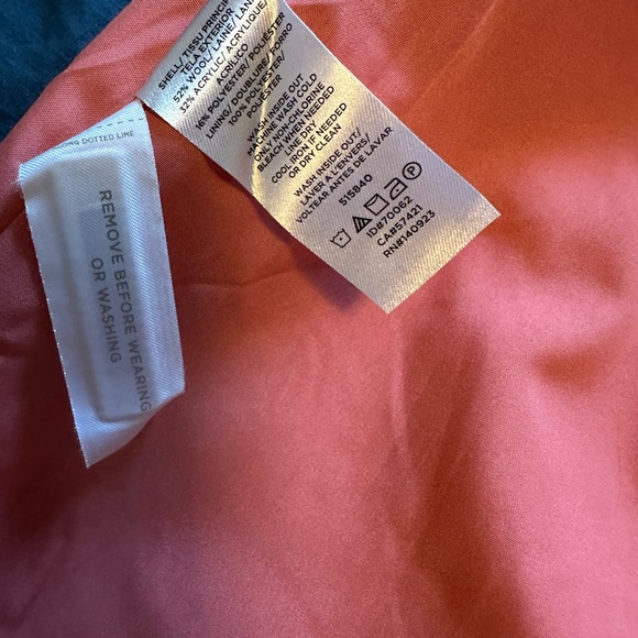 LOFT Womens Wool Blend Pink Gold Mini Skirt Sz 6 Button Flap Lined Barbiecore - Picture 4 of 4